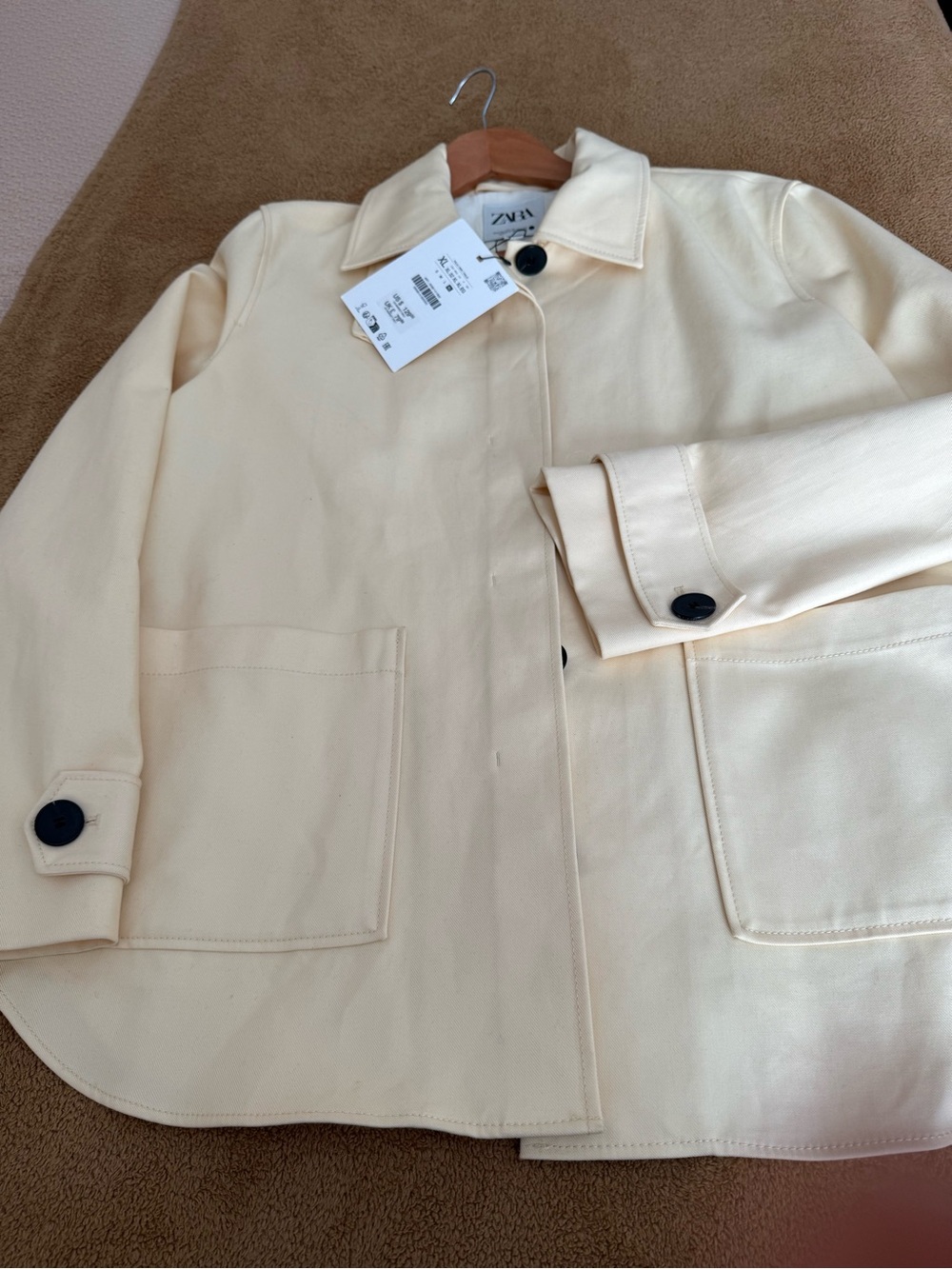 ZARA butter Yellow cotton Short Trench Coat/ shorts set SZ XL/ L NWTsell the set - Picture 5 of 12